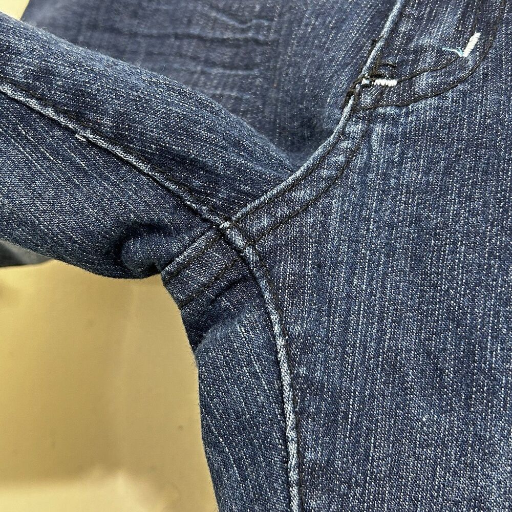 Jz Jeans Y2K Women's Blue Dark Wash Skinny Jeans Size 11 Low Rise Rhinestone - Picture 9 of 15